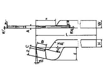 IMPA手冊 編號63312466型高速鋼頭切割車刀(圖1)