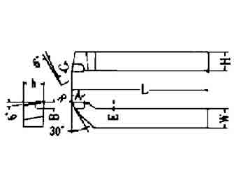 IMPA手冊 編號63281351-52,91-95型超硬尖端車刀(圖1)