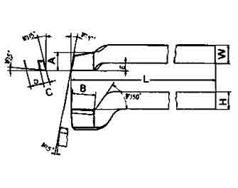 IMPA手冊 編號63308862型（左/右）高速鋼頭車刀(圖1)