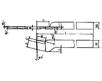 IMPA手冊 編號63304231型高速鋼頭切割車刀(圖1)