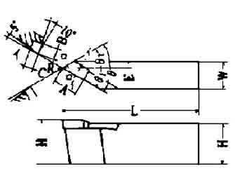 IMPA手冊 編號63282051-52,91-95型超硬尖端車刀(圖1)