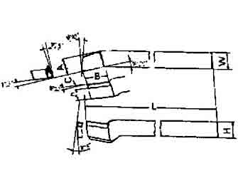 IMPA手冊 編號(hào)63303115型（左/右）高速鋼頭車刀(圖1)
