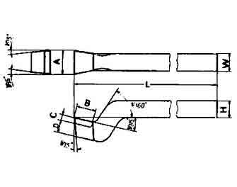 IMPA手冊 編號63311764型高速鋼頭車刀(圖1)