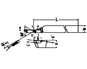 IMPA手冊 編號63279443-50型超硬尖端車刀(圖1)