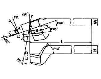 IMPA手冊 編號63310163型（左/右）高速鋼頭車刀(圖1)