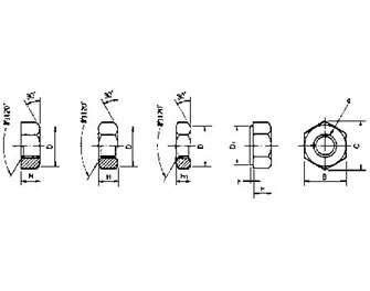 IMPA手冊(cè) 編號(hào)6928XX六角螺帽(圖1)