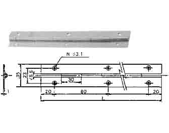 IMPA手冊(cè) 編號(hào)490419小型抽屜用合葉(圖1)