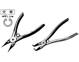 IMPA手冊 編號(hào)611826內(nèi)/外鎖卡簧鉗(圖1)