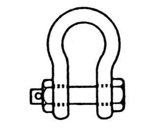 IMPA手冊 編號233576螺栓連接不銹鋼卸扣(圖1)