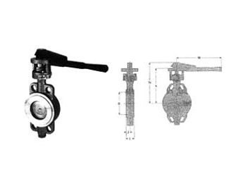 IMPA手冊(cè) 編號(hào)757415ANSI晶片系列碳鋼蝶閥(圖1)