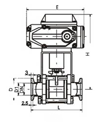 GUD型電動(dòng)高真空球閥快卸法蘭連接結(jié)構(gòu)圖 GUD電動(dòng)高真空球閥(圖3)