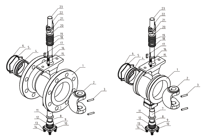 氣動(dòng)V型球閥(圖2)