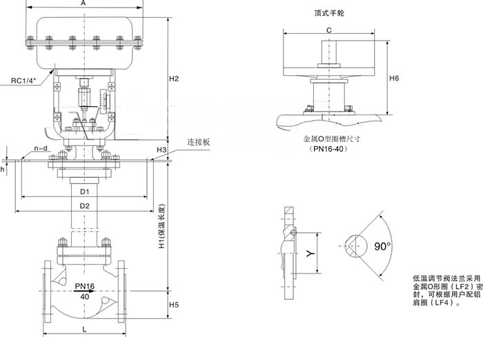ZJHP,ZJHM氣動(dòng)薄膜低溫調(diào)節(jié)閥(圖4)
