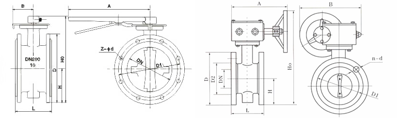 D341X,D41X法蘭中線蝶閥(圖1)