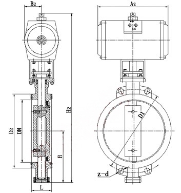 D673H氣動(dòng)硬密封調(diào)節(jié)蝶閥(圖1)