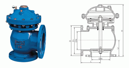 JM644X隔膜式氣動快開排泥閥(圖1)
