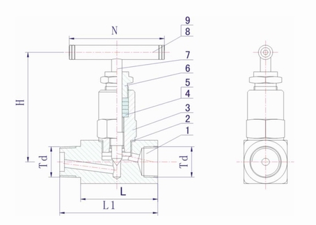 ANSI-6000PSI～10000PSI美標(biāo)內(nèi)外螺紋針型閥(圖1)