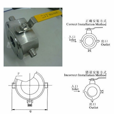 BQ71F對(duì)夾式保溫球閥安裝示意圖 BQ71F對(duì)夾式保溫球閥(圖1)