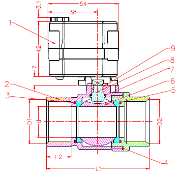 CWX微型電動(dòng)球閥(圖2)
