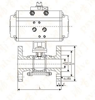氣動(dòng)三片式法蘭球閥(圖2)