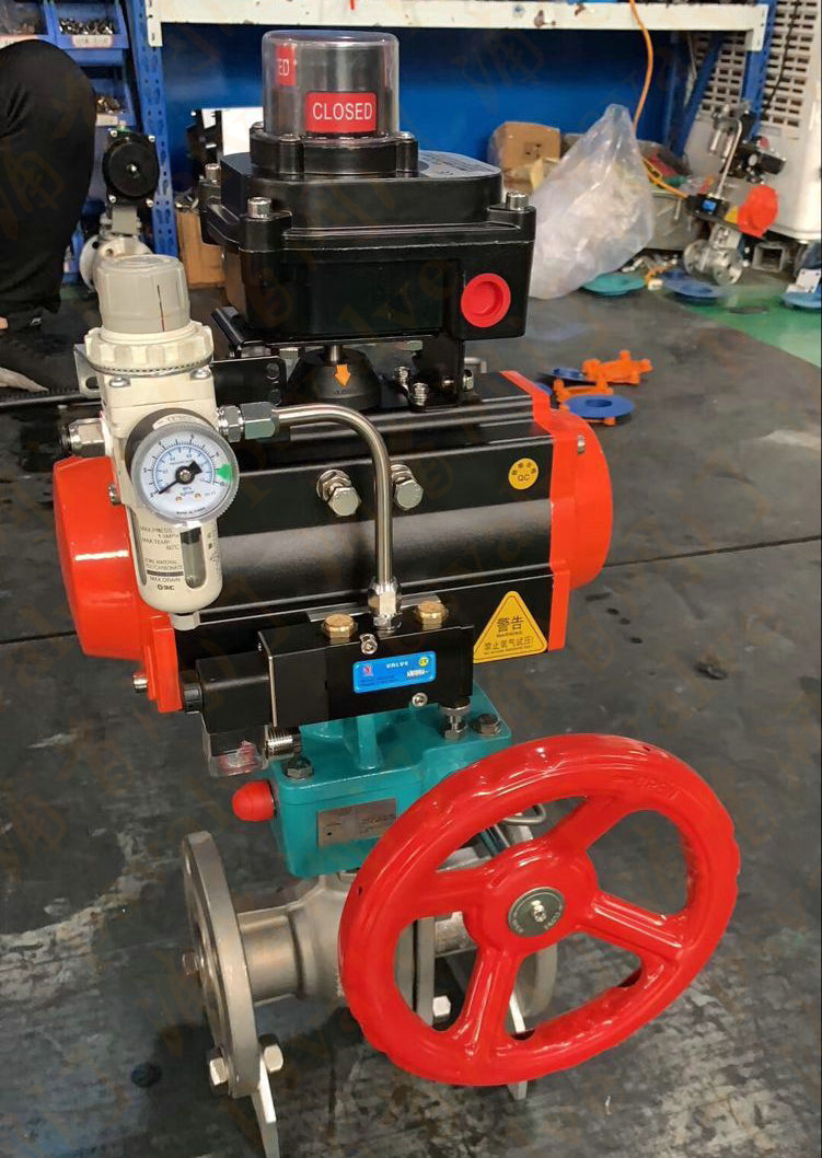 氣動帶手輪球閥(圖1)