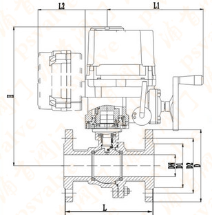 電動帶手輪球閥(圖2)
