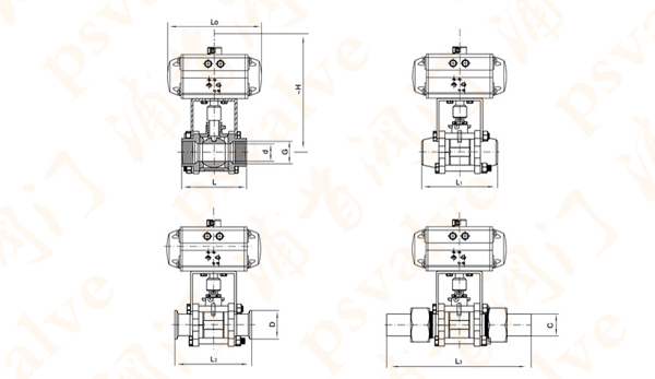三片式氣動球閥(圖4)